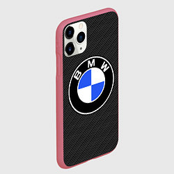 Чехол iPhone 11 Pro матовый BMW CARBON БМВ КАРБОН, цвет: 3D-малиновый — фото 2