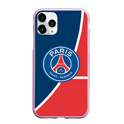Чехол iPhone 11 Pro матовый FC PSG: France, цвет: 3D-розовый