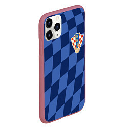 Чехол iPhone 11 Pro матовый Сборная Хорватии, цвет: 3D-малиновый — фото 2