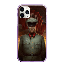 Чехол iPhone 11 Pro матовый Wolfenstein: Wilhelm Strasse, цвет: 3D-сиреневый