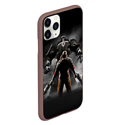 Чехол iPhone 11 Pro матовый Wolfenstein Battle, цвет: 3D-коричневый — фото 2
