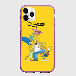 Чехол iPhone 11 Pro матовый Simpsons Family