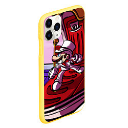 Чехол iPhone 11 Pro матовый Mario: White Man, цвет: 3D-желтый — фото 2