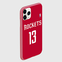 Чехол iPhone 11 Pro матовый Rockets: Houston 13, цвет: 3D-малиновый — фото 2