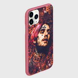 Чехол iPhone 11 Pro матовый Lil Peep: Cry baby, цвет: 3D-малиновый — фото 2
