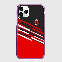 Чехол iPhone 11 Pro матовый АC Milan: R&G, цвет: 3D-фиолетовый