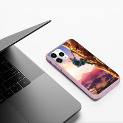 Чехол iPhone 11 Pro матовый Zelda Rock, цвет: 3D-розовый — фото 2