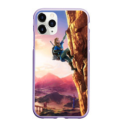 Чехол iPhone 11 Pro матовый Zelda Rock, цвет: 3D-светло-сиреневый