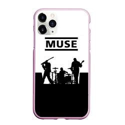 Чехол iPhone 11 Pro матовый Muse B&W, цвет: 3D-розовый
