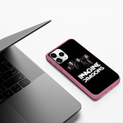 Чехол iPhone 11 Pro матовый Imagine Dragons: Boy Band, цвет: 3D-малиновый — фото 2