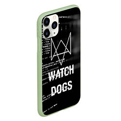 Чехол iPhone 11 Pro матовый Watch Dogs: Hacker, цвет: 3D-салатовый — фото 2