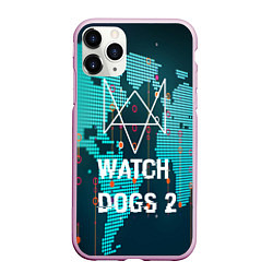 Чехол iPhone 11 Pro матовый Watch Dogs 2: Network Hack, цвет: 3D-розовый