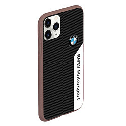 Чехол iPhone 11 Pro матовый BMW CARBON БМВ КАРБОН, цвет: 3D-коричневый — фото 2