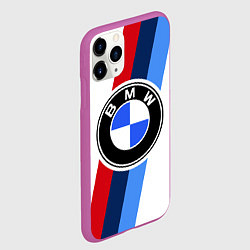 Чехол iPhone 11 Pro матовый BMW M: White Sport, цвет: 3D-фиолетовый — фото 2