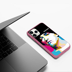 Чехол iPhone 11 Pro матовый Eminem Poly Art, цвет: 3D-малиновый — фото 2