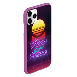Чехол iPhone 11 Pro матовый New Retro Wave, цвет: 3D-фиолетовый — фото 2