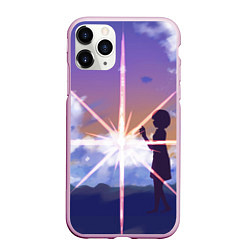 Чехол iPhone 11 Pro матовый Your Name, цвет: 3D-розовый