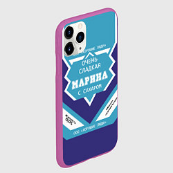 Чехол iPhone 11 Pro матовый Очень сладкая Марина, цвет: 3D-фиолетовый — фото 2