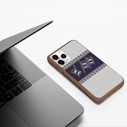 Чехол iPhone 11 Pro матовый Форсаж: Зимний узор, цвет: 3D-коричневый — фото 2