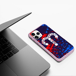 Чехол iPhone 11 Pro матовый Яркий Овен, цвет: 3D-розовый — фото 2