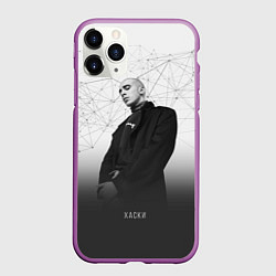 Чехол iPhone 11 Pro матовый Хаски: Геометрия, цвет: 3D-фиолетовый