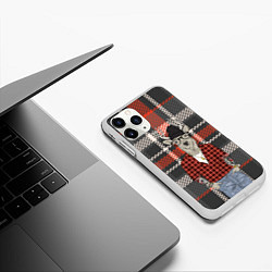 Чехол iPhone 11 Pro матовый Олень-хипстер, цвет: 3D-белый — фото 2