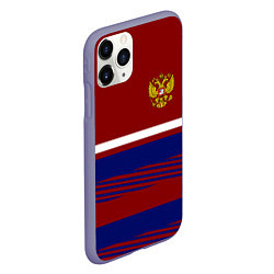 Чехол iPhone 11 Pro матовый Герб РФ: Красный стиль, цвет: 3D-серый — фото 2