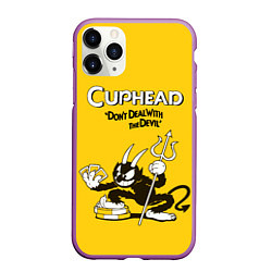 Чехол iPhone 11 Pro матовый Cuphead: Black Devil, цвет: 3D-фиолетовый