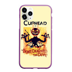 Чехол iPhone 11 Pro матовый Cuphead: Magic of the Devil, цвет: 3D-фиолетовый