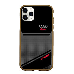 Чехол iPhone 11 Pro матовый Audi: Crey & Black