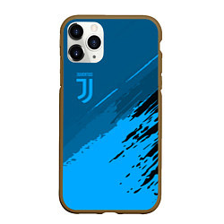 Чехол iPhone 11 Pro матовый FC Juventus: Blue Original, цвет: 3D-коричневый