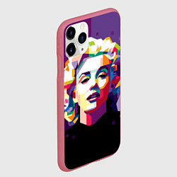 Чехол iPhone 11 Pro матовый Marilyn Monroe, цвет: 3D-малиновый — фото 2
