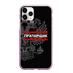 Чехол iPhone 11 Pro матовый Прапорщик: герб РФ, цвет: 3D-розовый