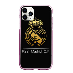 Чехол iPhone 11 Pro матовый FC Real Madrid: Gold Edition, цвет: 3D-розовый