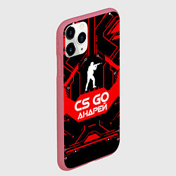 Чехол iPhone 11 Pro матовый CS:GO Андрей, цвет: 3D-малиновый — фото 2