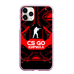 Чехол iPhone 11 Pro матовый CS:GO - Кирилл, цвет: 3D-розовый