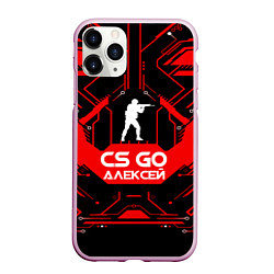 Чехол iPhone 11 Pro матовый CS:GO - Алексей, цвет: 3D-розовый