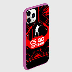 Чехол iPhone 11 Pro матовый CS:GO - Евгений, цвет: 3D-фиолетовый — фото 2