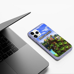 Чехол iPhone 11 Pro матовый Майнкрафт: Анатолий, цвет: 3D-светло-сиреневый — фото 2