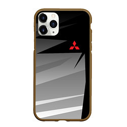 Чехол iPhone 11 Pro матовый MITSUBISHI SPORT, цвет: 3D-коричневый