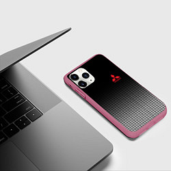 Чехол iPhone 11 Pro матовый MITSUBISHI SPORT, цвет: 3D-малиновый — фото 2