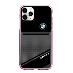 Чехол iPhone 11 Pro матовый BMW SPORT БМВ СПОРТ, цвет: 3D-розовый