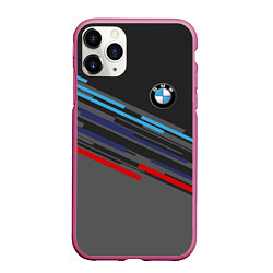 Чехол iPhone 11 Pro матовый BMW BRAND COLOR, цвет: 3D-малиновый