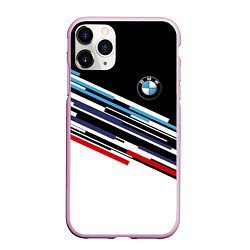 Чехол iPhone 11 Pro матовый BMW BRAND COLOR БМВ, цвет: 3D-розовый