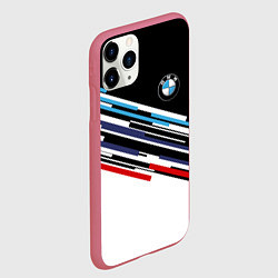 Чехол iPhone 11 Pro матовый BMW BRAND COLOR БМВ, цвет: 3D-малиновый — фото 2