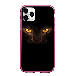 Чехол iPhone 11 Pro матовый Кошачий взгляд, цвет: 3D-малиновый