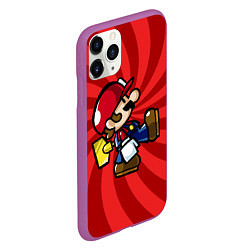 Чехол iPhone 11 Pro матовый Super Mario: Red Illusion, цвет: 3D-фиолетовый — фото 2