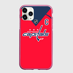 Чехол iPhone 11 Pro матовый Washington Capitals: Ovechkin Red, цвет: 3D-малиновый