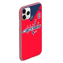 Чехол iPhone 11 Pro матовый Washington Capitals: Ovechkin Red, цвет: 3D-малиновый — фото 2