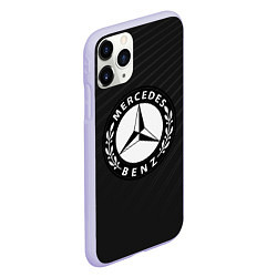 Чехол iPhone 11 Pro матовый Mercedes-Benz, цвет: 3D-светло-сиреневый — фото 2